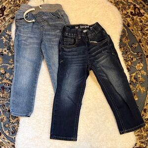 Cat & Jack Kids' Light and Dark Blue Jeans size 3t
